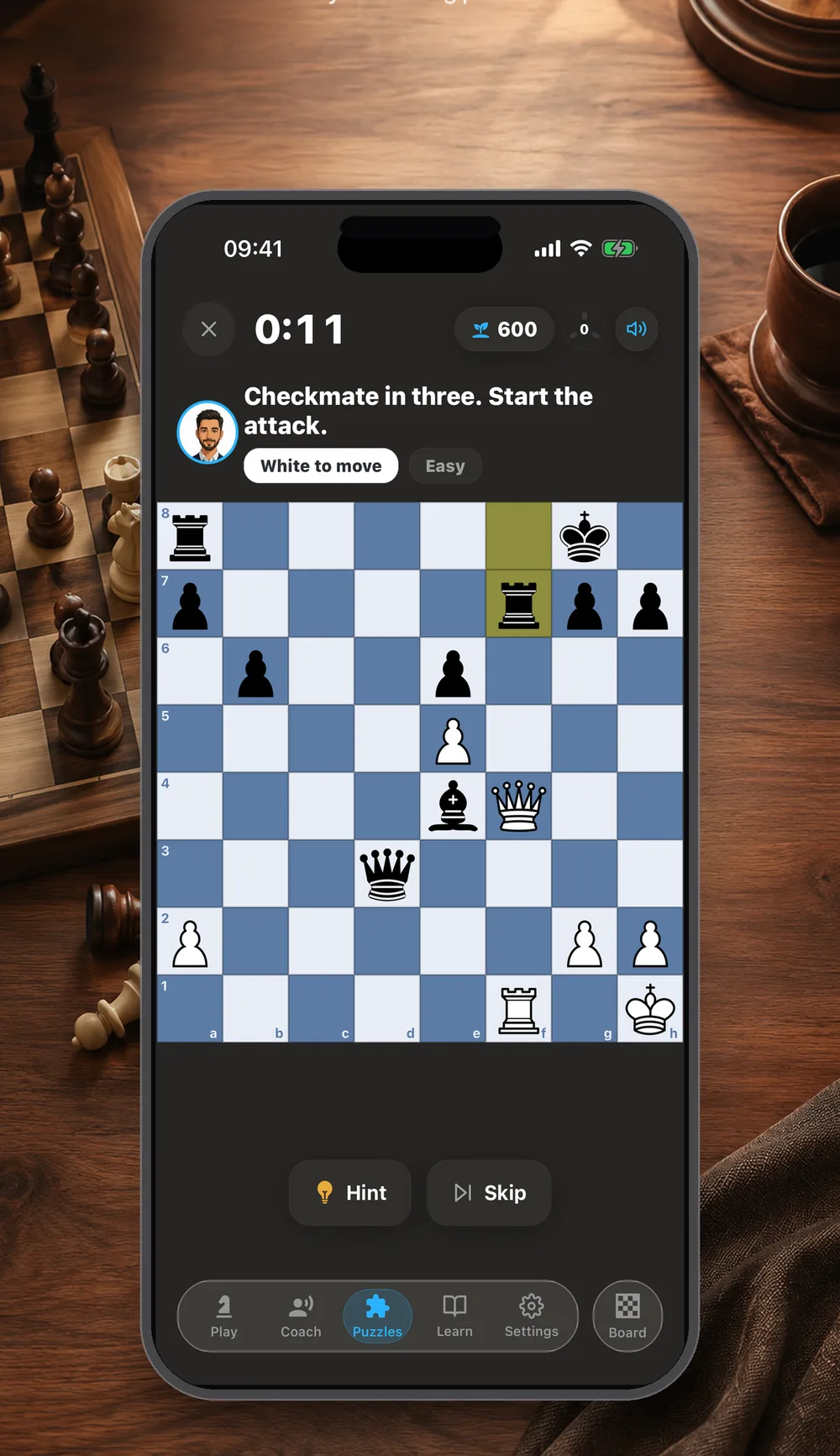 A timed tactics position in Eloqi