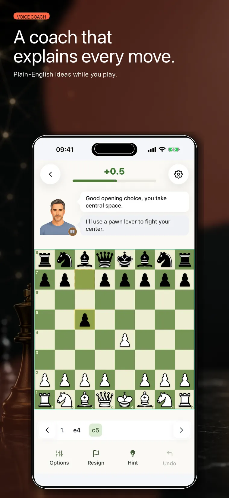Eloqi giving spoken coaching during a game